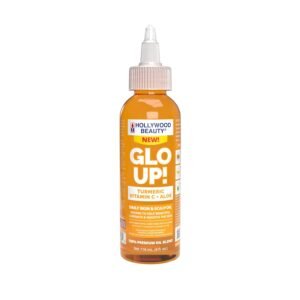 Hollywood Beauty Glo Up! Daily Skin & Scalp Oil to Brighten and Smooth with Turmeric, Vitamin C, and Aloe, 4 fl oz