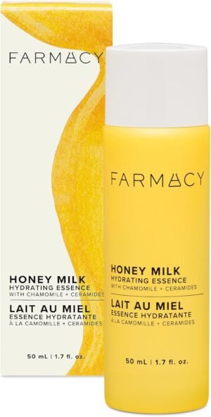 Farmacy Hydrating Essence – Hydrating Honey Milk Toner + Facial Essence to Soothe, Moisturize and Strengthen Skin Barrier – Preps Complexion for Skincare Products or Makeup Application (50ml)