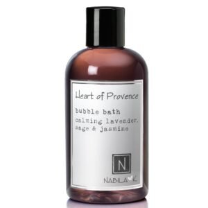 Heart of Provence Bubble Bath with Lavender, Sage & Jasmine Scent by Nabila K – Essential Oils, Natural Ingredients for Sensitive Skin, Gentle, Moisturizing – Luxury for Women & Men, 8 oz