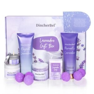 Relaxing Spa Gift Baskets for Women, Bath Spa Day Gifts for Women with Lavender Self Care Gifts – Home Spa Kit for Mom