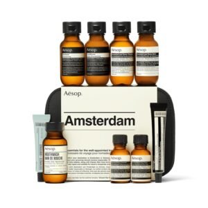 Aesop Amsterdam Travel Kit | Unisex Luxury Skincare & Haircare Set for Travel | TSA-Approved