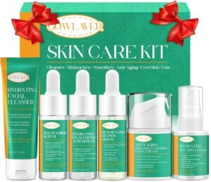 Skin Care Set for Women Teen – Hydrating & Anti-Aging Facial Routine Skincare Products Gift Set,Cleanser,Toner,Retinol Serum,Niacinamide Hyaluronic Acid Serum & Face Cream – Gifts for Women Christmas