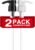 2-Pack Shampoo Pump for Liter 33.8 oz Shampoo and Conditioner, Pump Dispenser Fits Most Salon Bottles with 1-inch Wide Opening, Black & White Replacement Pump for Soft Hair Products, Body Wash, Lotion