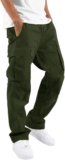 Jogging Pants Men,Soft Fleece Relaxed Fit Open Bottom Moisture Wicking Breathable Sweatpants with Pockets