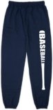 ChalkTalkSPORTS Baseball Bat Sweatpants | Baseball Fleece Lined Sweatpants | Navy | Youth Small