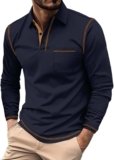 Shirts for Men Casual Polo Shirts Classic Basic Button T-Shirt Lightweight Cotton Golf Shirts with Pocket