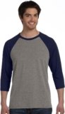 Bella Canvas Blended 3/4-Sleeve Baseball T-Shirt
