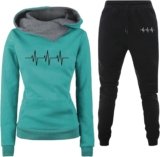 Womens Track Suits 2 Piece Set Hoodie Sweatsuits Set Casual Loose Fit Sweatshirt Matching Joggers Tracksuit Sets