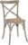 Modway Gear Rustic Modern Farmhouse Elm Wood Rattan Dining Chair in Gray