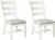 Signature Design by Ashley Valebeck Vintage Farmhouse Cushioned Dining Chair, 2 Count, Whitewash