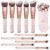 Kabuki Makeup Brush Set – Foundation Powder Blush Concealer Contour Brushes – Perfect for Liquid, Cream or Mineral Products – 10 Pc Collection with Premium Synthetic Bristles for Eye and Face Cosmetic