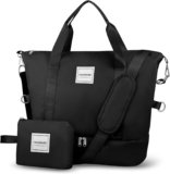 WOOMADA Weekender Bag for Women, Travel Duffel Bags with Shoe Compartment & Wet Pocket, Personal Item Bag for Airlines