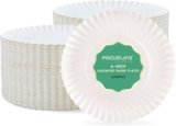 FOCUSLINE 6 Inch Paper Plates 1000 Count, White Paper Plates Uncoated, Everyday Disposable Dessert Plates 6″ Small Paper Plates Bulk 1000 Count