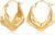 YUJIE Gold Hoop Earrings for Women Chunky Gold Plated Earring Statement Jewelry