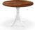 Giantex Round Dining Table, 39″ D X 29″ H, Rubber Wood Pedestal Table W/Round Tabletop & Curved Trestle Legs, 4-Person Dinner Table for Kitchen, Dining Room, Restaurant (Walnut & White)