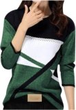 Womens Basic Color Block Tops Long Sleeve Crewneck Shirts Geometry Print Loose Tunic Tops Casual Blouses