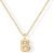 PAVOI 14K Gold Plated Dainty Chunky Bubble Initial Letter Pendant Necklace for Women | Alphabet Letter Necklace
