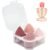 5 Pcs Makeup Sponges Set – 4 Beauty sponges Blending Blenders with 1 Holder and Egg Case, Flawless for Cream, Powder and Liquid (Pink)