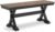 Signature Design by Ashley Wildenauer Farmhouse 50″ Dining Bench, Dark Brown & Black