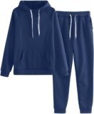 Womens 2 Piece Sweatsuit Trendy Loose Two Piece Tracksuit Long Sleeve and Pants Lounge Set Athletic Tracksuit