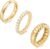 KSF Stackable Gold Rings for Women – 14K Gold Plated Rings Set, Non Tarnish Dainty Cubic Zirconia Stack Rings for Women Trendy Jewelry Gift for Her