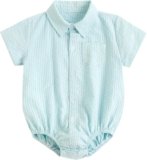 Newborn Climbing Suit Gentleman Baby Onesie Striped Men’s Baby Clothes Solid Color Pack Fart 6 9 Month