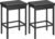 HOOBRO Bar Stools, Set of 2 Bar Chairs, 24.8-Inch Height Stools, Breakfast Bar Stools, Kitchen Stools, 2″ Thick Upholstery, for Kitchen, Dining Room, Cafe, Bar Counter, Black BB21BY01