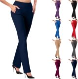 Capris Pants For Women Pull On High Waisted Dress Pants Straight Leg Stretchy Athletic Workout 2024 Yoga Trousers