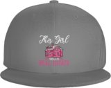 This Girl Sells Real Estate Gifts Flat Bill Visor Baseball Cap for Women Men Trucker Cap Outdoor Sports Hat Black