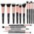 ZOREYA Makeup Brush Set – 15 Pcs Premium Synthetic Foundation Concealers Eye Shadows Make Up Brush,Eyeliner Brushes(RoseGold)