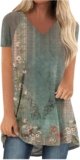 TWGONE Summer Tops for Women Short Sleeve Tunic Tops to Wear with Leggings Vacation Trendy Dressy Casual Loose Shirts