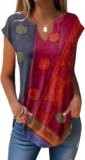 SAUKOLE Women’s Cap Sleeve Tank Tops Basic Dressy Cruved Hem Tunic Tops Floral Print Summer Casual Sleeveless Shirts