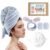 Personal care 3pc set, includes large long hair drying towel, headband and facial mask can be used to open pores – anti-curl drying hair towel with elastic band, perfect set for women (blue)