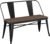 Yaheetech Industrial Metal Dining Bench Mid-Century Farmhouse Bench with Wooden Top Seat and Removable Backrest for Kitchen/Garden, Black