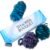 SHOWER BOUQUET Loofah-Charcoal Back-Scrubber & Bath-Sponge Color-Set // 1 Long-Handle-Back-Brush plus 2 Extra Large 75g Soft Mesh Loofa Lufa Loufa Poufs, Men & Women – Exfoliate with Full Pure Cleanse