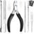 8PCS Toe Nail Clippers for Ingrown or Thick Toenails, Professional Fingernail Remover Trimmer Pedicure Tool Set, Premium Stainless Steel Nail Cuticle Pusher Ingrown Toenail File and Lifter for Seniors