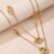 Gold Jewelry Set for Women,Classic 18K Gold Ladies’ Letter Necklace and Bracelets,Elegant Cuban Chain,Women Valentine Anniversary Birthday Friendship Gift