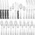 24 Pcs Silverware Set with Steak Knives Service for 4,Stainless Steel Flatware Set,Mirror Polished Cutlery Utensil Set,Home Kitchen Eating Tableware Set,Include Fork Knife Spoon Set,Dishwasher Safe
