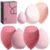 Makeup Sponge Set BS-MALL with Storage Case 7 Pcs for Liquid, Cream, and Powder,SAVE Foundation with 1 Mini Makeup Sponge For Travel Daily Use (A-Pink）