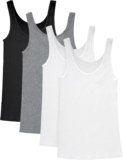 Hanes Originals Pack, Soft Cotton Rib Tank Tops for Women, 4-Pack