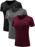 NELEUS Women’s 3 Pack Compression Workout Athletic Shirt