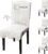 H.VERSAILTEX 100% Waterproof Dining Chair Covers Set of 4 Teddy Fleece Kitchen Chair Covers Parson Chair Slipcovers for Kitchen Dining Room, Natural White