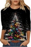 VREWARE Oversized Sweatshirt for Women Women’s Christmas Graphic Pullover Sweatshirt Oversized Crewneck Xmas Holiday