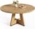 LITTLE TREE Round Dining Table for 4-6 People, 47 Inches with Wooden Pedestal Base, Modern Dinner Table for Dining Room, Kitchen, Living Room