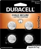 Duracell 2032 Lithium Battery. 4 Count Pack. Child Safety Features. Compatible with Apple AirTag, Key Fob, and other devices. CR2032 Lithium 3V Cell. 2032 Battery, Lithium Coin Battery