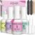 SAVILAND Dip Powder Liquid Set: 20 ml Ultimate Nail Dip System Essentials Liquid Large Capacity Dipping Base Activator Top Coat Brush Saver No Curing Needed for DIY Home Manicure