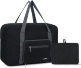 For Spirit Airlines Personal Item Bag 18x14x8 Foldable Travel Duffel Bag Tote Carry on Luggage for Women and Men (Black (No Shoulder Strap)) 25L
