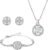 Crystal Jewelry Set for Women Cubic Zirconia CZ Jewellery Bridal Pendant Necklace Bracelet Earrings Set Wedding Jewelry Set