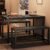 IDEALHOUSE Dining Table Set for 4, Kitchen Table with Benches, Rectangular Dining Room Table Set with 2 Metal Wood Benches, 3 Piece Dining Table Set for Small Space, Apartment, Dinette, Retro Black