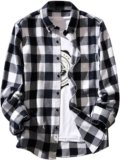 Mens Shirts Classic Checked Work Dress Long Sleeve T-Shirts Men Fall Vintage Plaid Shirts Coat Regular Fit Button Up
